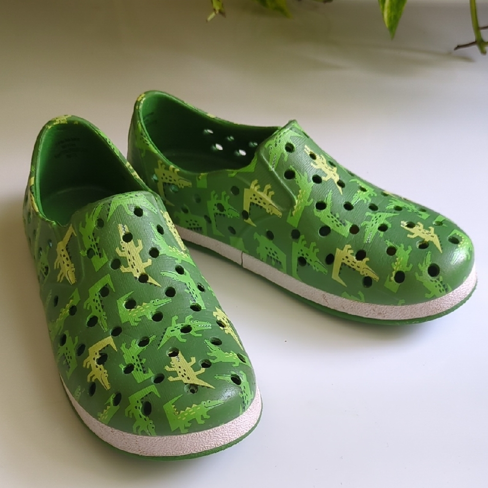 Cat & Jack Green Water Shoes with Perforated Design